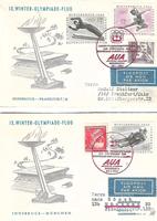 Gel. Schmuckbrief - Österreich 1964- IX. Winter-Olympiade- Flug Baden-Württemberg - Illingen Vorschau