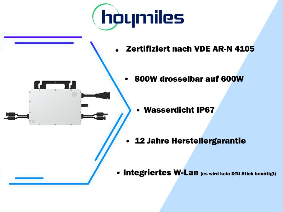 Balkonkraftwerk 870/800W Hoymiles HMS-800W-2T Trina Vertex S+435W in Zweibrücken