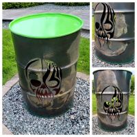 Feuertonne Brenntonne 200l Totenkopf Skull Gartendeko Rostdeko Niedersachsen - Ahlerstedt Vorschau