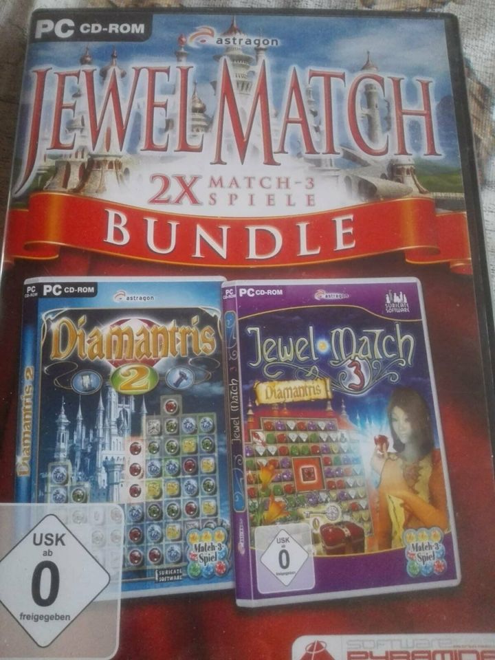 PC-Spiel CD-ROM, JEWEL MATCH 2xMATCH-3 Spiele, 2,-€ in Wunstorf