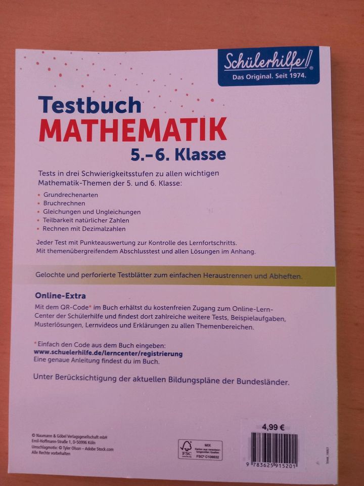 Testbuch Mathematik 5.-6. Klasse in Esens