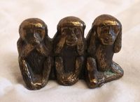 Bronze Minifigur Drei weisse Babyaffen Sachsen - Schneeberg Vorschau
