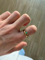 18k vergoldeter 2in1 Ring mit Stein wasserfester Schmucl Hamburg-Mitte - Hamburg Altstadt Vorschau