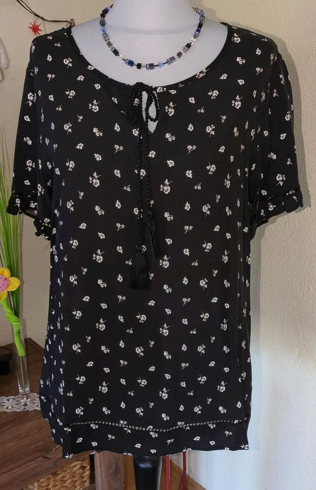 Incl Versand ⭕ GINA Bluse Blusenshirt schwarz luftig Gr 44 in Neresheim