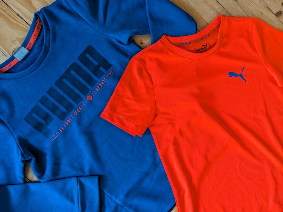 Sport-Kombi: Puma Sweatshirt + T-Shirt ... Gr. 134 140 in Runkel
