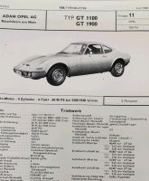 VDA Datenblätter Opel GT, Kadett A+B div. Modelle Hessen - Groß-Umstadt Vorschau