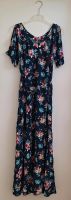 Kleid Maxikleid Blumen floral Cut-out Sommer Marine Navi S 36 Sachsen-Anhalt - Zeitz Vorschau