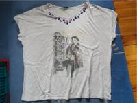 T-Shirt mit Aufdruck und Steinchen Laura Torelli plus 50/52 Hessen - Wildeck Vorschau