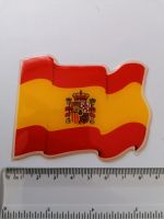 Spanische Flagge wehend 3D Aufkleber ca. 9x7cm Hessen - Weiterstadt Vorschau