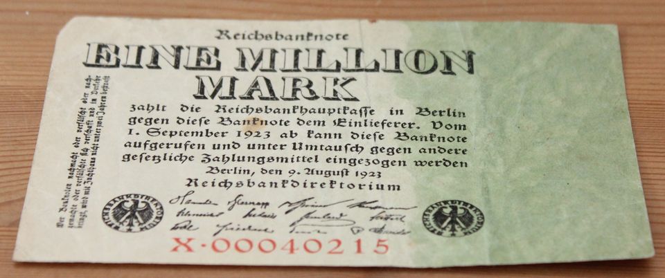 1 Million Mark Weimarer Republik in Fraunberg