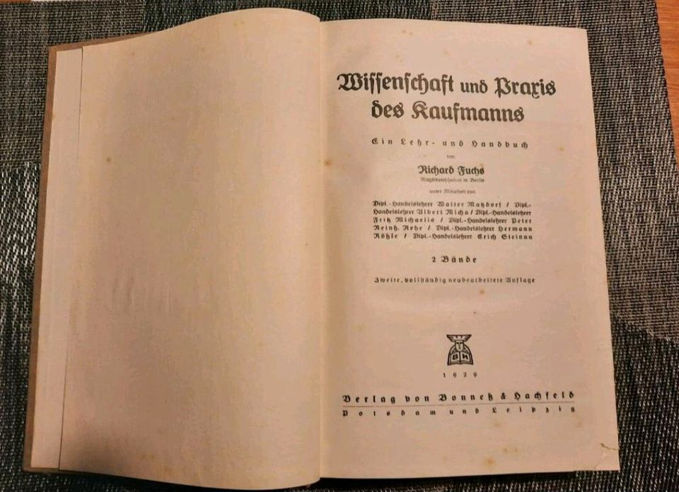 Wissenschaft und Praxis des Kaufmanns 1929 2. Band in Mauritz