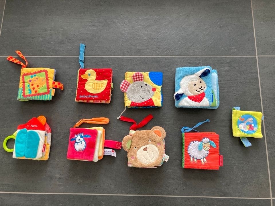 Baby Spielzeug, Fühlbücher, Beißring, Schnuffeltuch in Eberhardzell