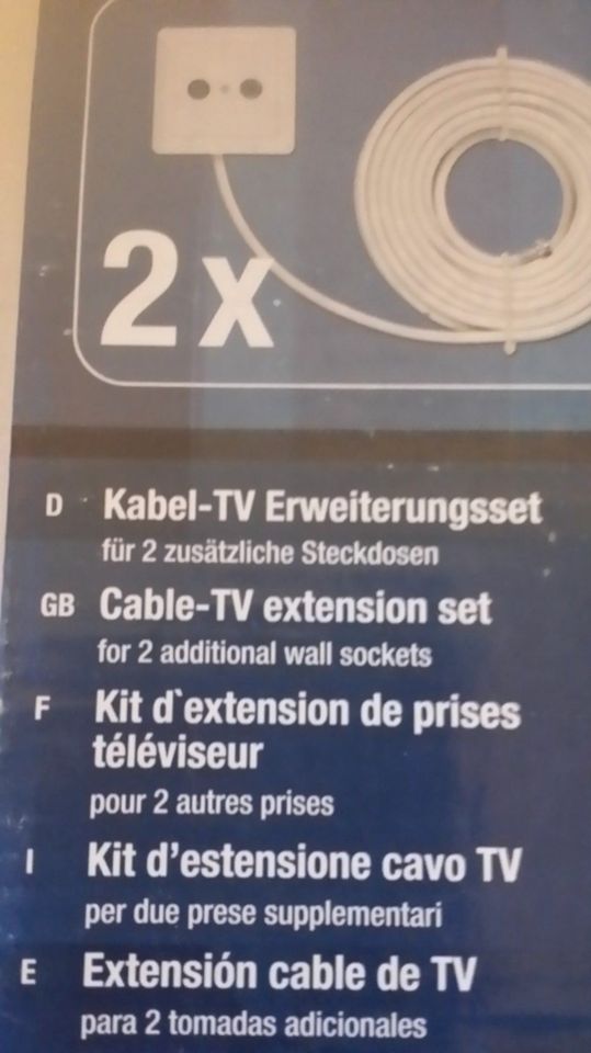 Kabel TV-Erweiterungsset Neu Orginal verpackt in Kronau