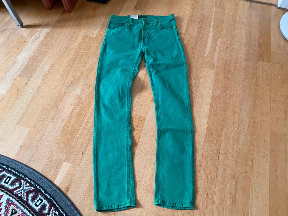 Nudie Jeans High Kai Org. Icon Green W32 L32 Neu in Berlin