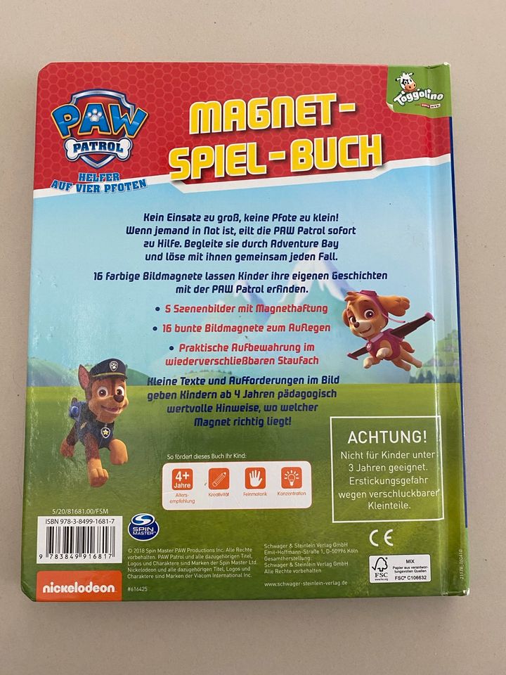 Paw Patrol Magnetbuch sehr guter Zustand in Ludwigshafen