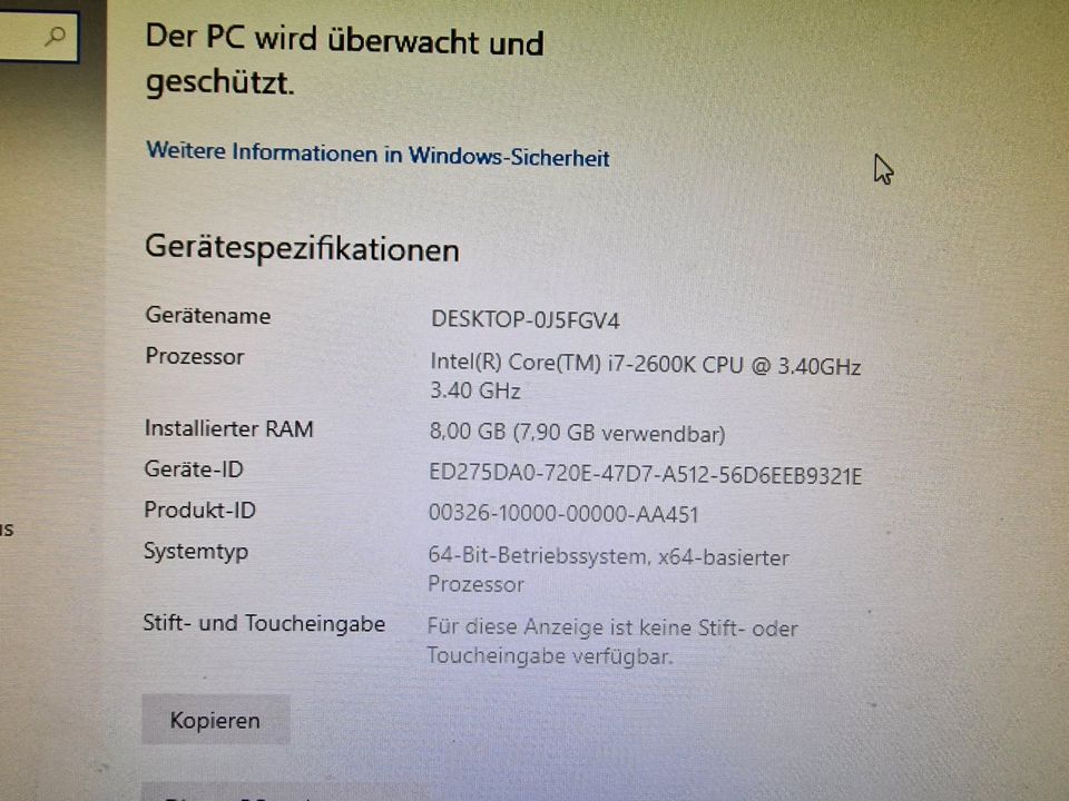 PC * i7-2600k 4x3,4 GHz 8GB RAM 500GB GTX 970 Amp!Extreme BeQuiet in Mannheim
