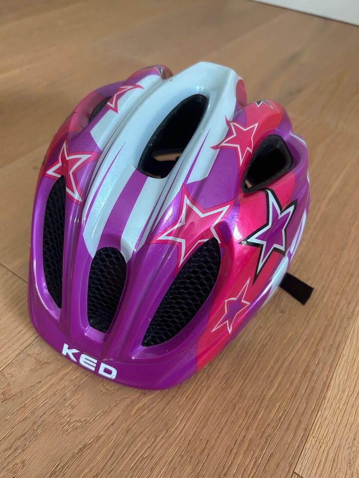 KED Kinder-Fahrradhelm pink/lila, 49 - 55 cm, unfallfrei in Stuttgart