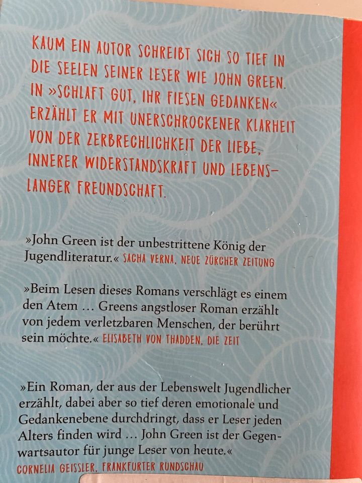 Schlaft gut ihr fiesen Gedanken - John Green in Germering