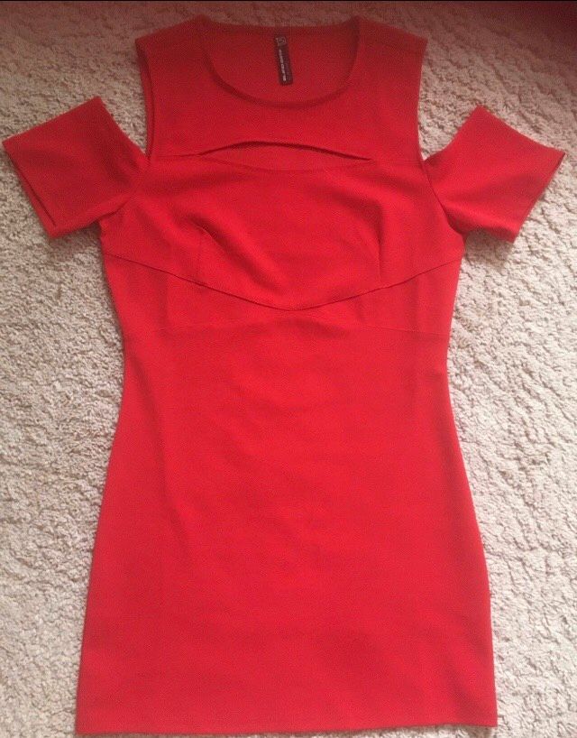 Schickes "Kurzes" Tunika Kleid Bluse "Blind Date"  rot Gr. S in Gehrden