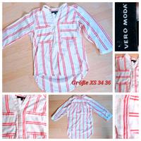 Bluse 34 XS Vero Moda✅️3/4 langer Arm weiß rot gestreift ♥️ 15 € Bayern - Waal Vorschau