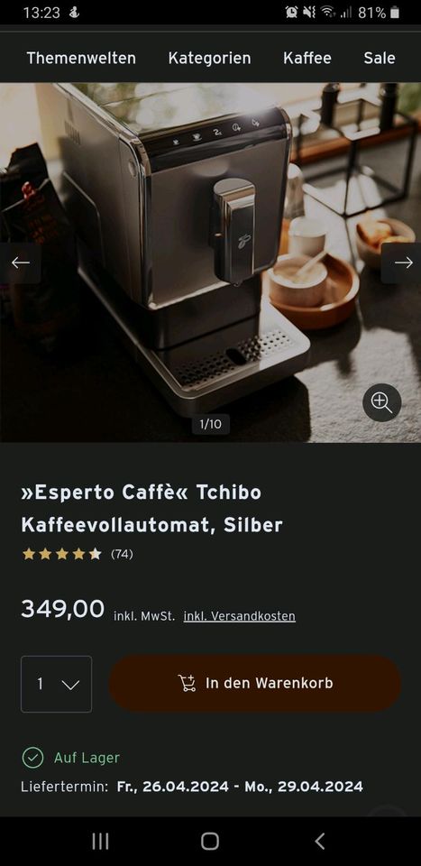 Tchibo Kaffe Vollautomat in Schutterwald