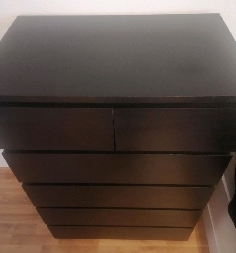 Ikea Malm Kommode schwarzbraun 6 Schubläden in Gladbeck