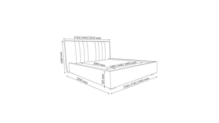 Bett Lucy (BxHxT): 160x108x220 cm in Schwerin