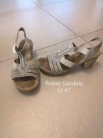 Rieker Sandale Schuhe Gr 41 beige Baden-Württemberg - Ulm Vorschau