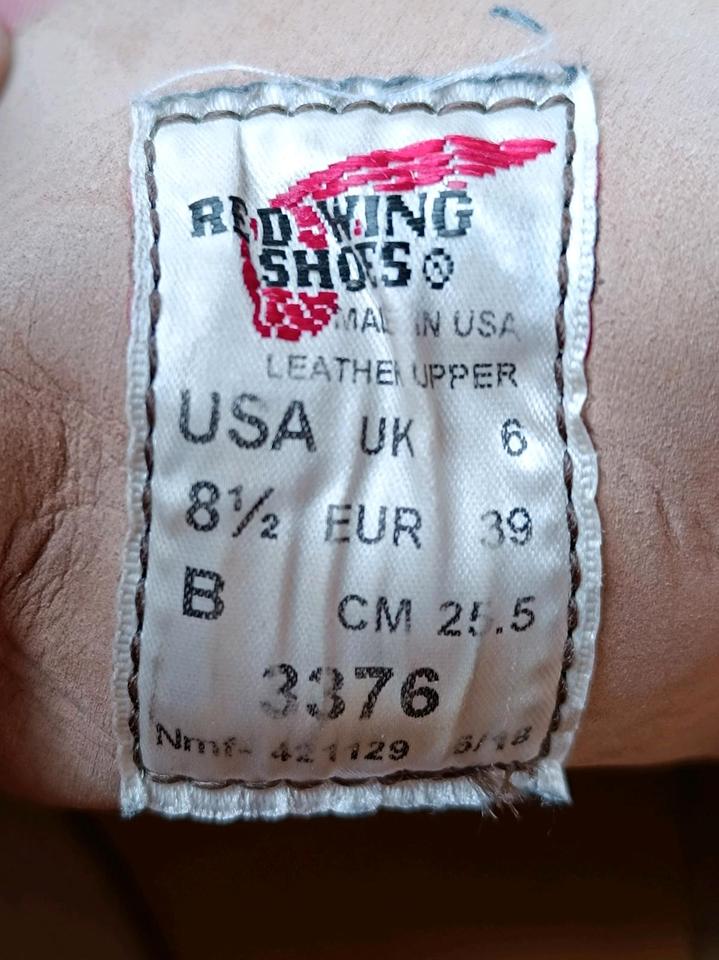 Red Wing 3376, US 8,5 / 39, Sand Mohave, roughout leather, in St. Wendel