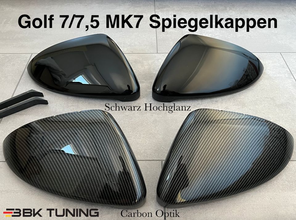 Spiegelkappen VW Golf 7 MK7 R GTI GTD Touran NEU Carbon Schwarz in Bonn
