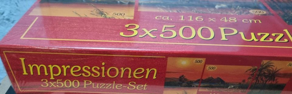 Impressionen Puzzle Set 3 x 500 Teile in Esselbach