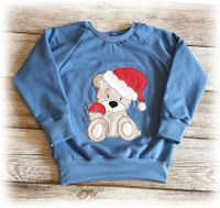 *Neu* Pullover Sweater Teddy bestickt Weihnachten 98/104 Handmade Berlin - Spandau Vorschau