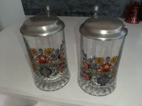 2 wunderschöne Glaskrüge Glasbierkrüge, mit Deckel, Bierkrug Thüringen - Gräfenroda Vorschau