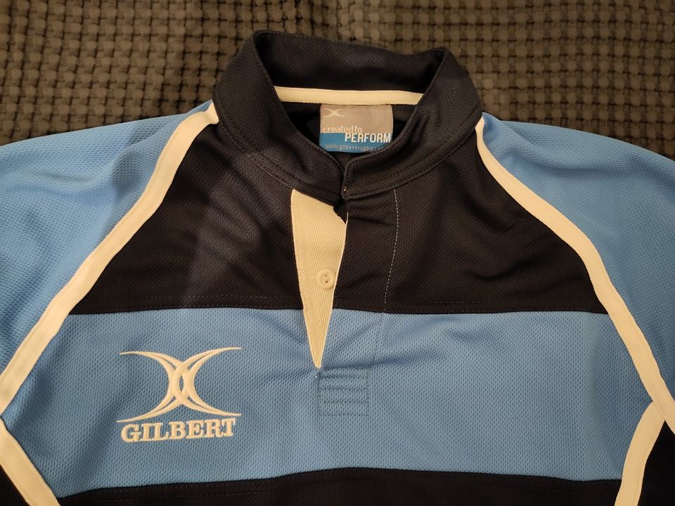 Gilbert Rugby Trikot blau / weiß S in Gießen