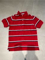 Tommy Hilfiger Poloshirt Jungen rot mit Streifen Gr. 10 Baden-Württemberg - Remchingen Vorschau