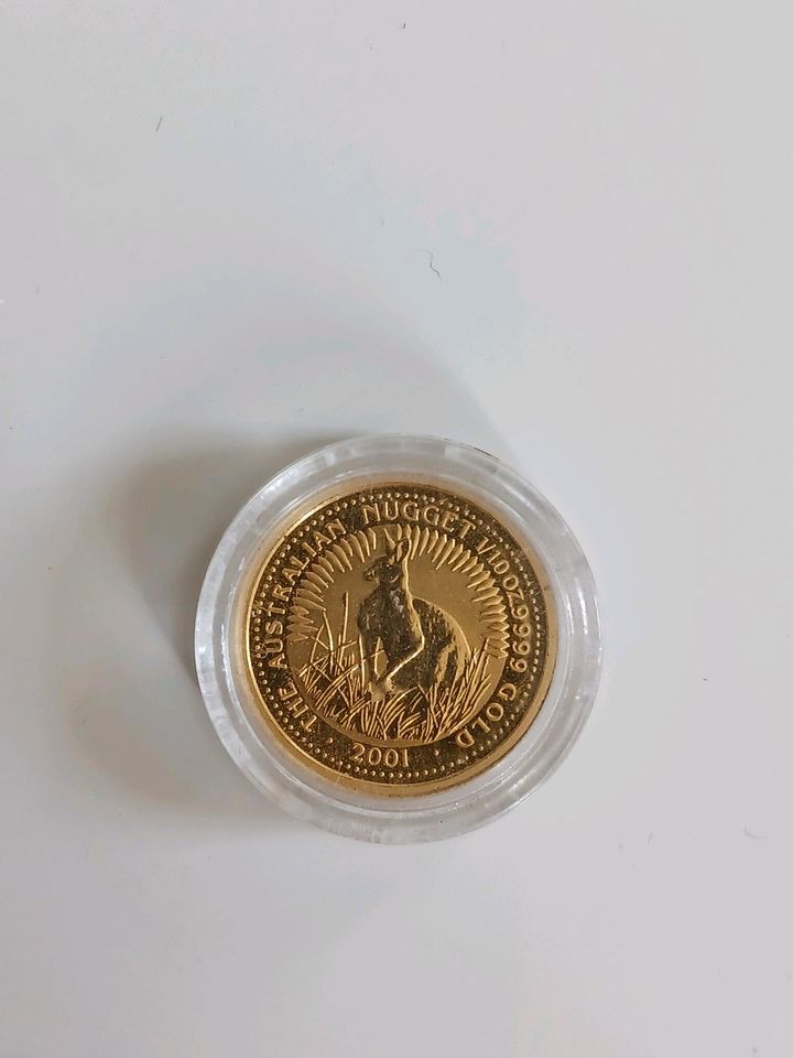 Australien Nugget Känguru 1/10 oz Gold 2001 in Diedorf bei Mühlhausen