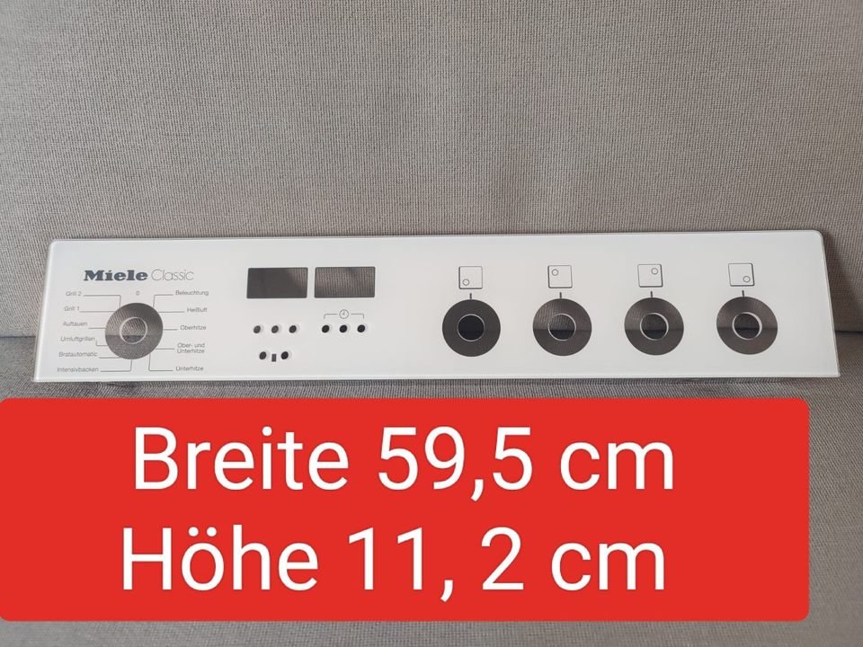 Original Miele Backofen Frontblende Breite 59,5 cm Höhe 11,2 cm in Lage