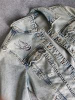 C&A Jeansjacke Gr. S stonewashed grau hellblau swallow rockabilly Bayern - Simbach Vorschau