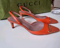 Original Gucci Pumps 40 Orange Leder Nieten Niedersachsen - Oldenburg Vorschau