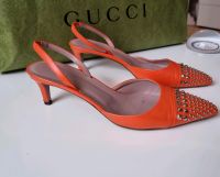 Original Gucci Pumps 40 Orange Leder Nieten Niedersachsen - Oldenburg Vorschau