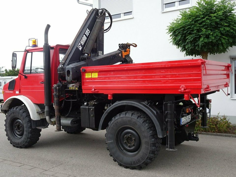 Unimog mit Kran / mieten  Rohrleitungsbau Anlagenbau / Mobilkran in Pürgen