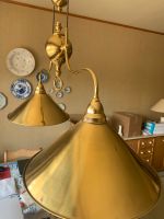 Vintage Pendellampe Zuglampe 2-flammig für Esstisch Messing Frankfurt am Main - Seckbach Vorschau