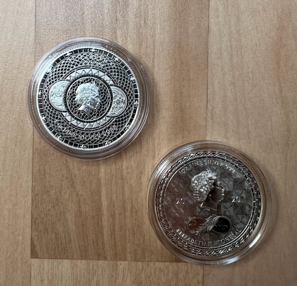 Silbermünzen Tokelau - Chronos 2020 + 2022 - je 1 Oz Prooflike in Schkeuditz