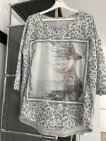 Oui Shirt 3/4 Arm Gr. S 36 grau Leoprint Damenshirt Wollmix Bluse Hessen - Eschborn Vorschau
