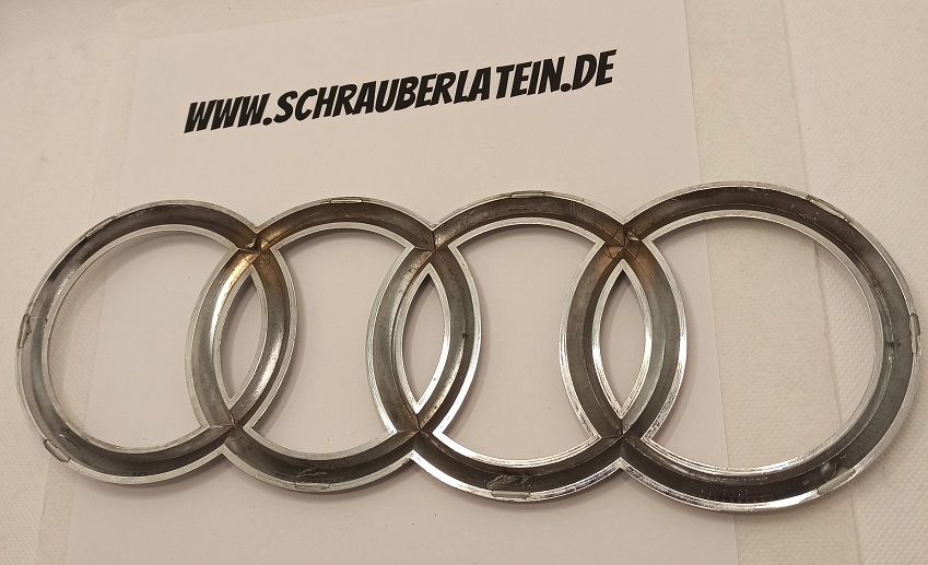 Audi Emblem, Audi Ringe, Audi Logo, Deko Kellerbar Garage, defekt