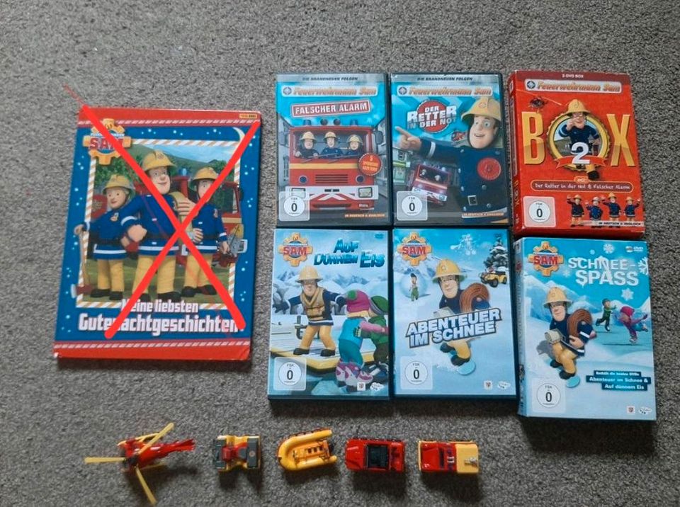 Feuerwehrmann Sam 5 Autos und 4 DVDs Junge in Gütersloh
