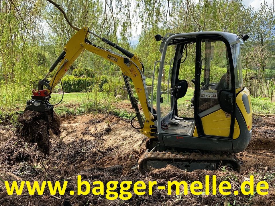 Minibagger zu vermieten Bagger mieten inkl. Löffelpaket in Melle