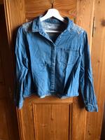 Mango Jeansbluse Stickerei Blumen Hessen - Weimar (Lahn) Vorschau