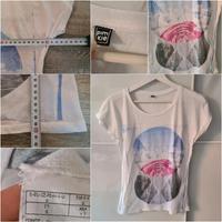 Pimkie tshirt gr s/36 weiss mit print, rundhalsausschnitt Bayern - Langenzenn Vorschau