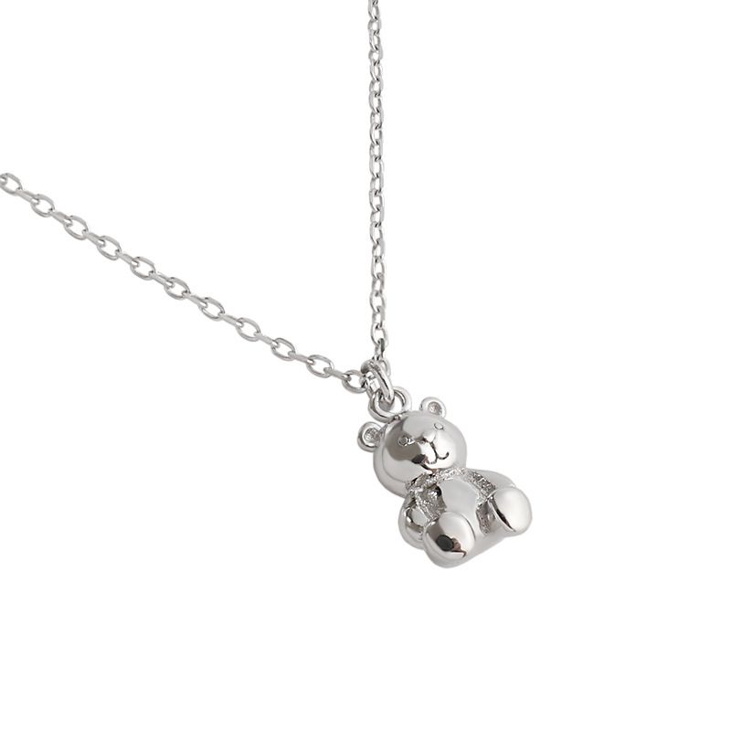 Halskette mit Teddy-Bär Anhänger aus 925 Sterling Silber in Hürth